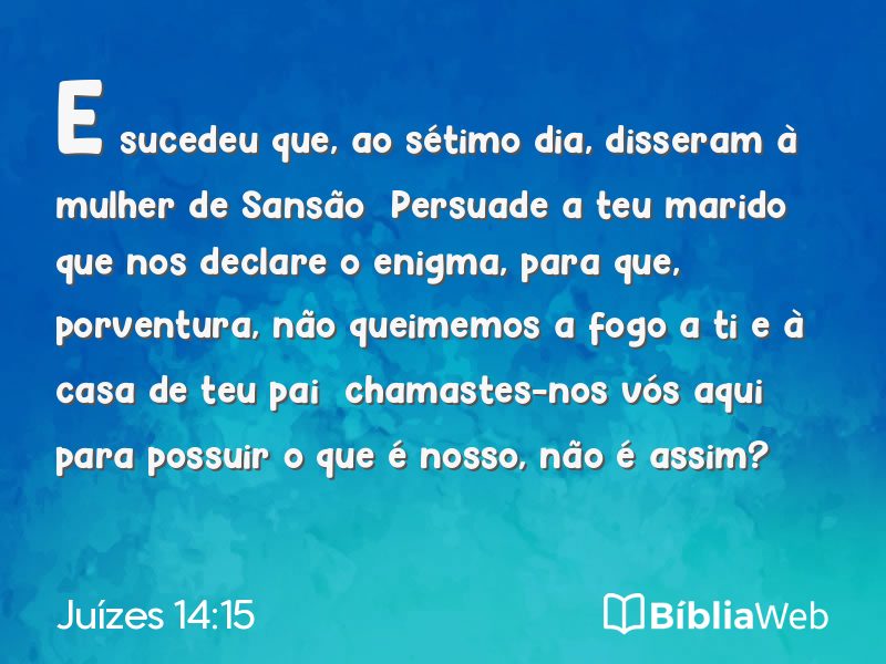 Juízes 14:15 em imagem para compartilhar