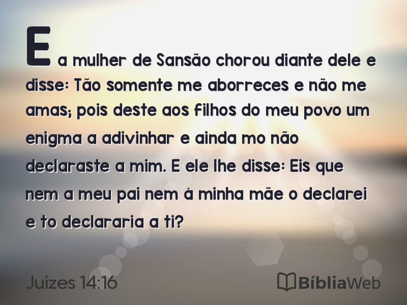 Juízes 14:16 em imagem para compartilhar