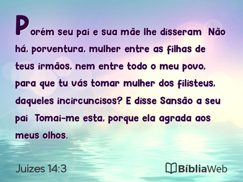 Juízes 14:3 em imagem para compartilhar