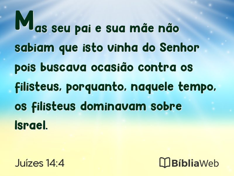 Juízes 14:4 em imagem para compartilhar