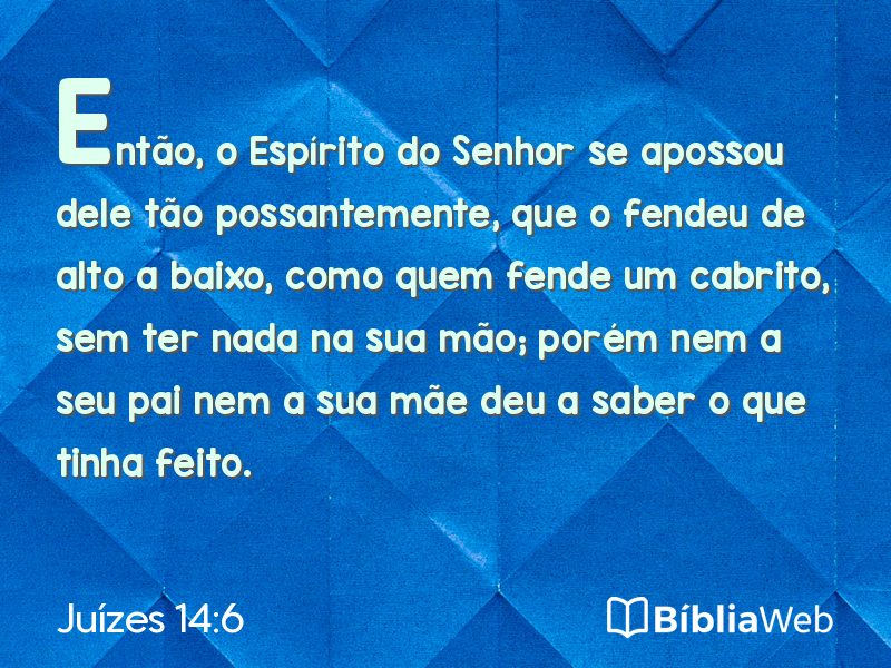 Juízes 14:6 em imagem para compartilhar