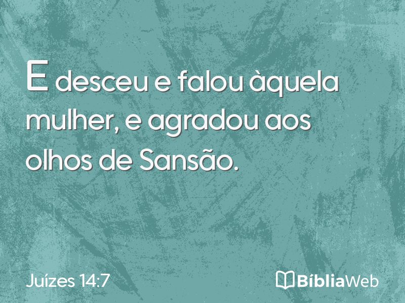 Juízes 14:7 em imagem para compartilhar