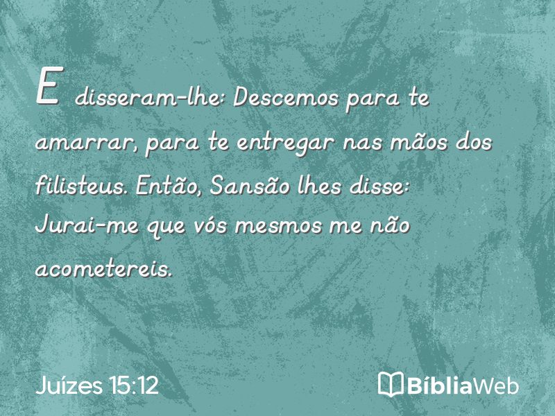 Juízes 15:12 em imagem para compartilhar
