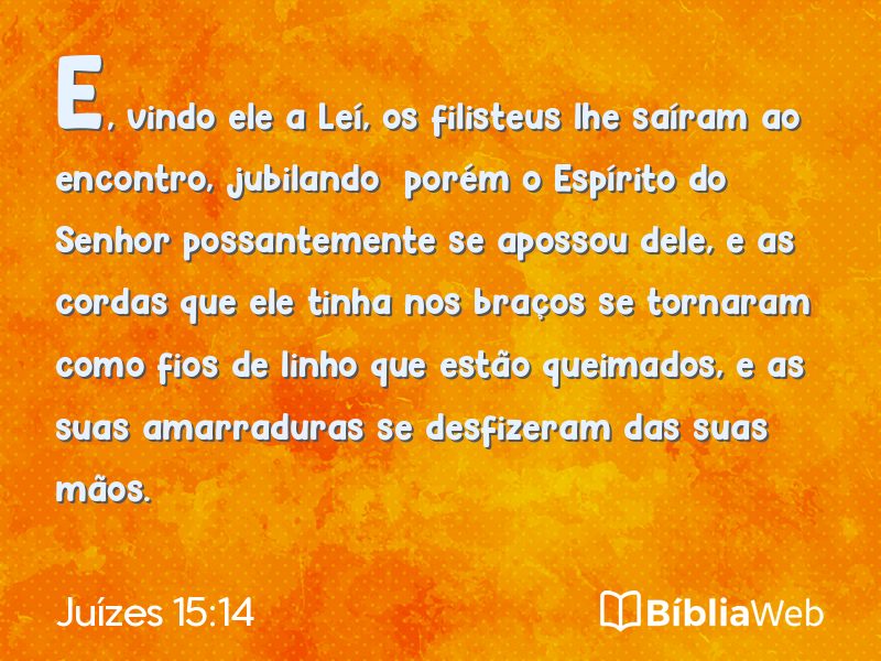 Juízes 15:14 em imagem para compartilhar