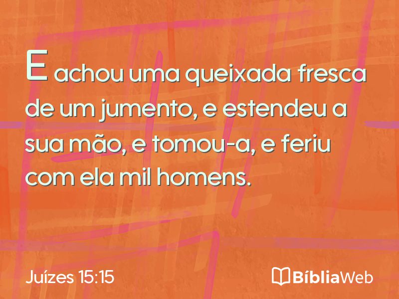 Juízes 15:15 em imagem para compartilhar