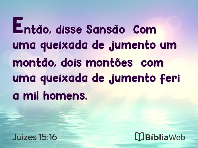Juízes 15:16 em imagem para compartilhar