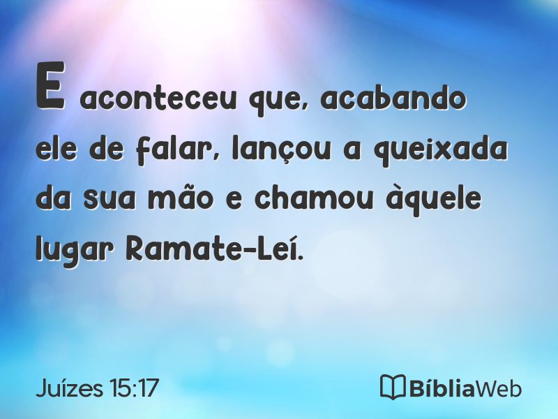 Juízes 15:17 em imagem para compartilhar