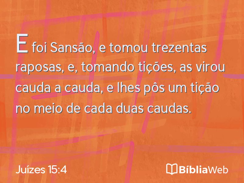 Juízes 15:4 em imagem para compartilhar
