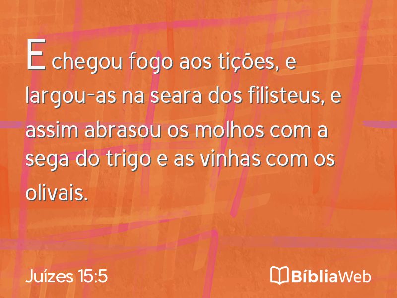 Juízes 15:5 em imagem para compartilhar