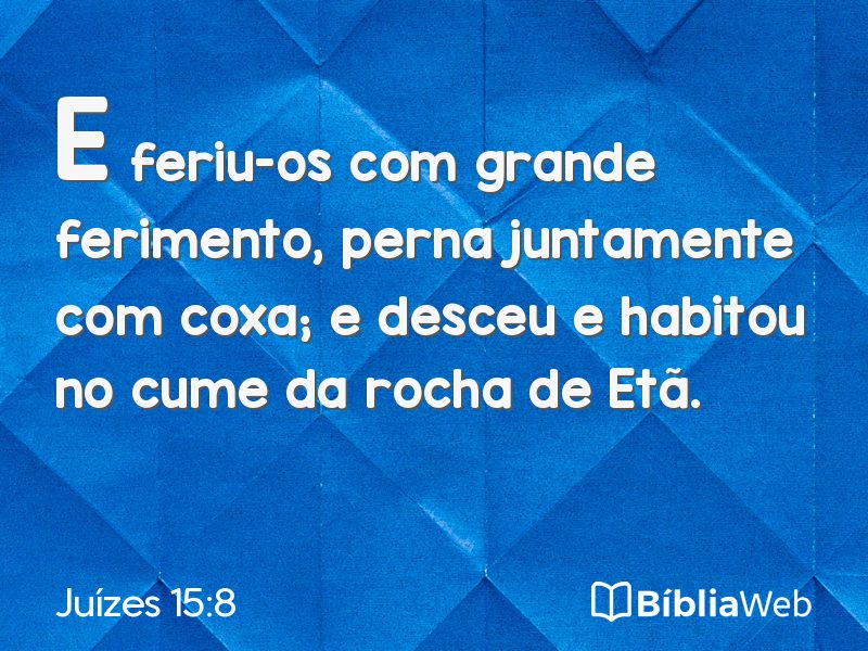 Juízes 15:8 em imagem para compartilhar