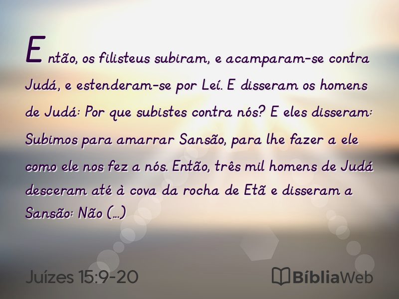Juízes 15:9-20 em imagem para compartilhar