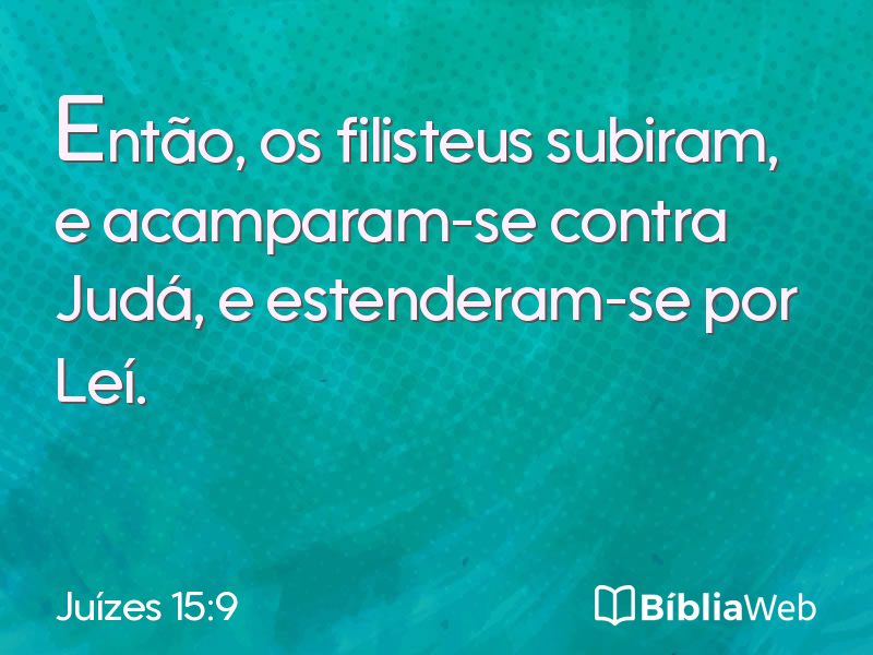 Juízes 15:9 em imagem para compartilhar