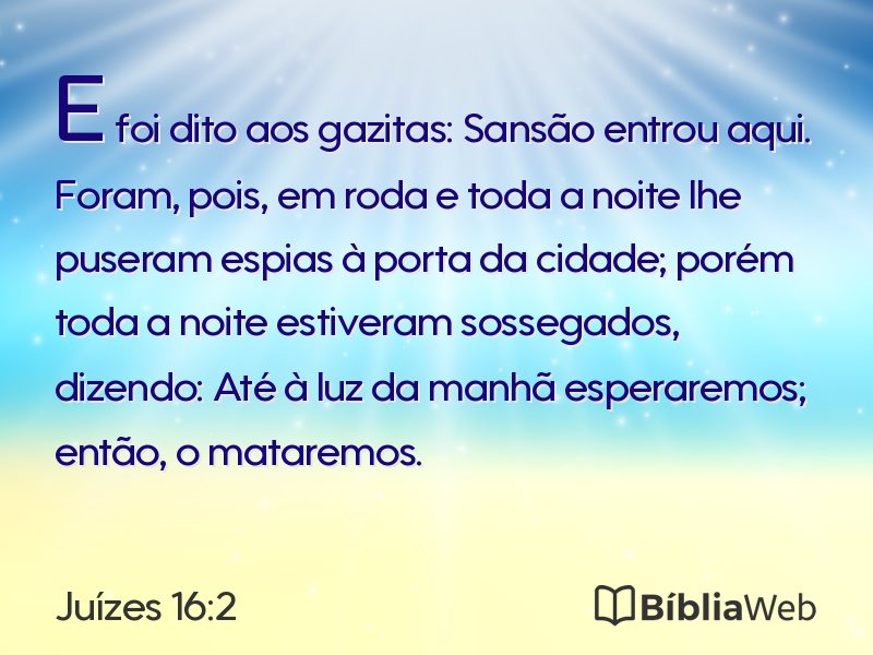 Juízes 16:2 em imagem para compartilhar