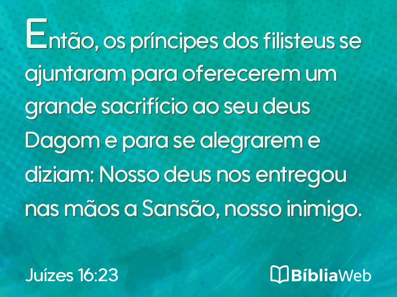 Juízes 16:23 em imagem para compartilhar