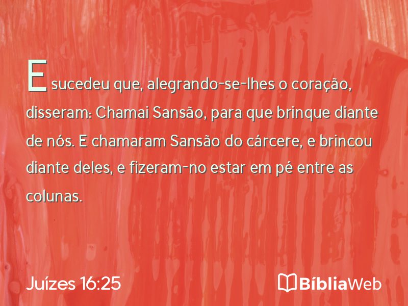 Juízes 16:25 em imagem para compartilhar