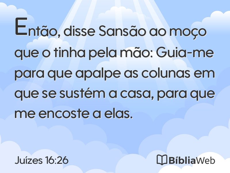 Juízes 16:26 em imagem para compartilhar
