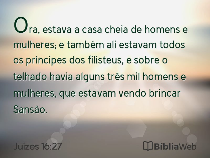 Juízes 16:27 em imagem para compartilhar