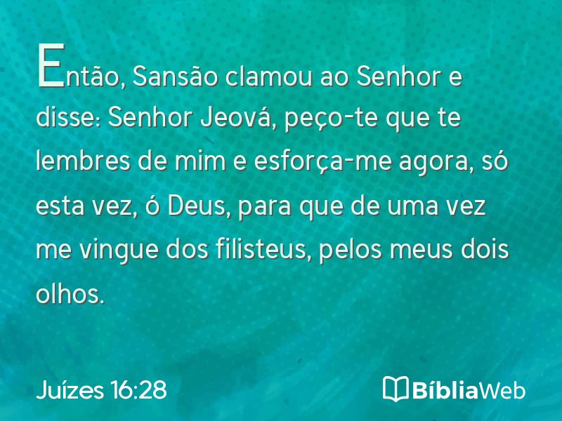 Juízes 16:28 em imagem para compartilhar