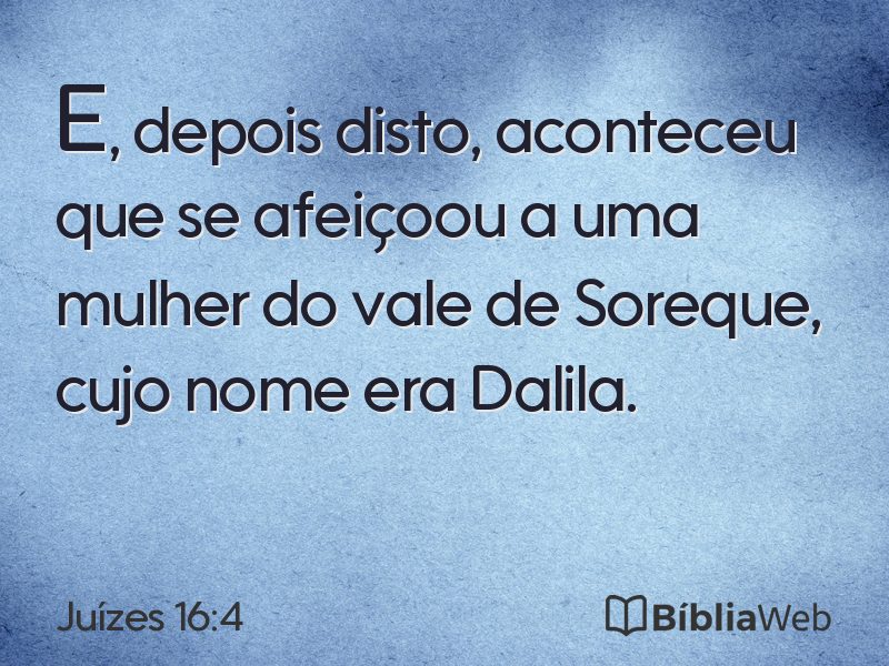 Juízes 16:4 em imagem para compartilhar