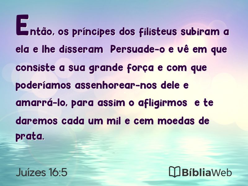 Juízes 16:5 em imagem para compartilhar