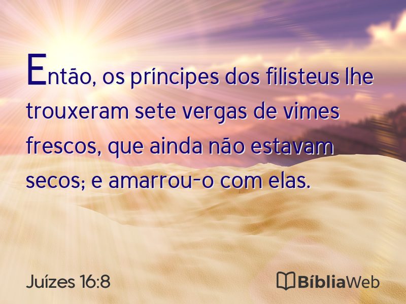 Juízes 16:8 em imagem para compartilhar