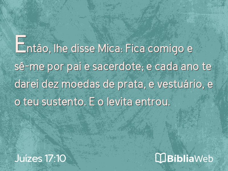 Juízes 17:10 em imagem para compartilhar