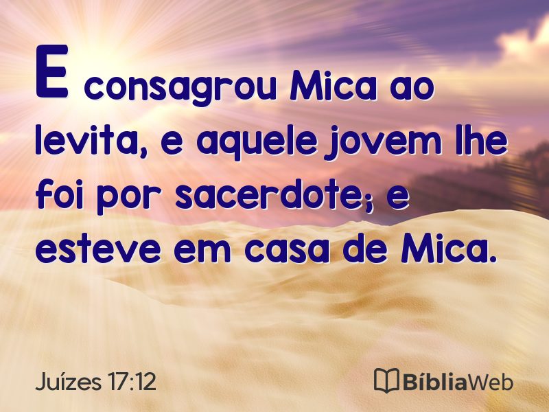 Juízes 17:12 em imagem para compartilhar
