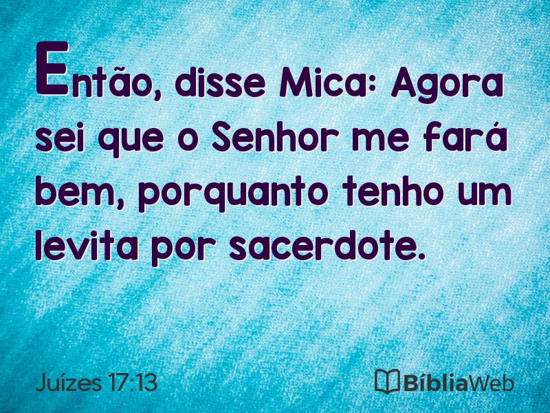 Juízes 17:13 em imagem para compartilhar