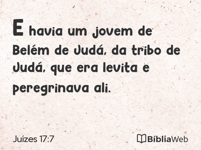 Juízes 17:7 em imagem para compartilhar
