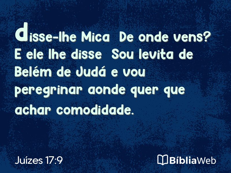 Juízes 17:9 em imagem para compartilhar