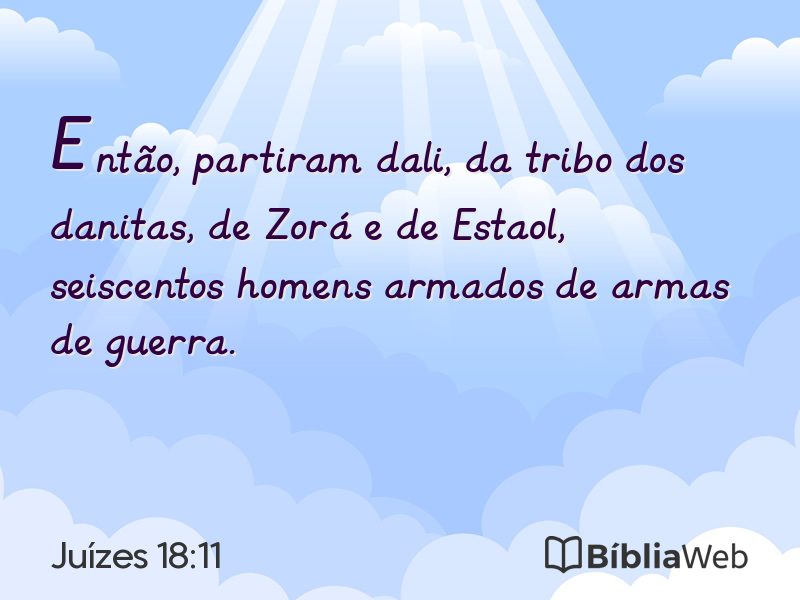 Juízes 18:11 em imagem para compartilhar