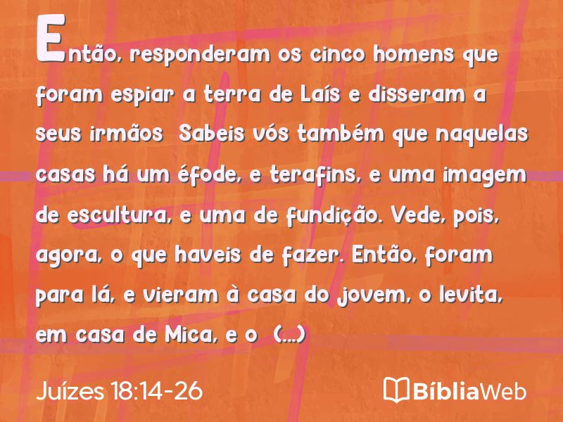 Juízes 18:14-26 em imagem para compartilhar