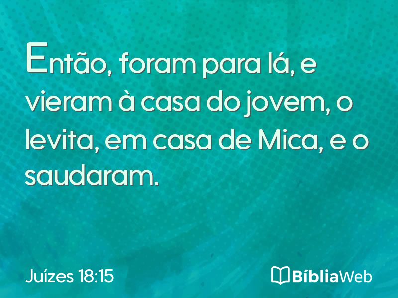 Juízes 18:15 em imagem para compartilhar