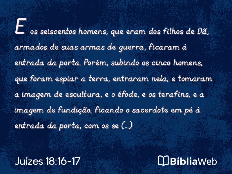 Juízes 18:16-17 em imagem para compartilhar