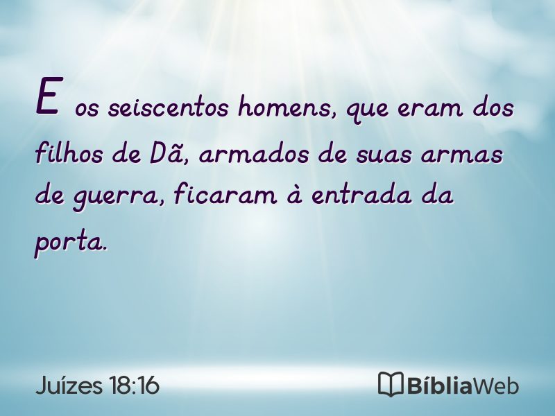 Juízes 18:16 em imagem para compartilhar