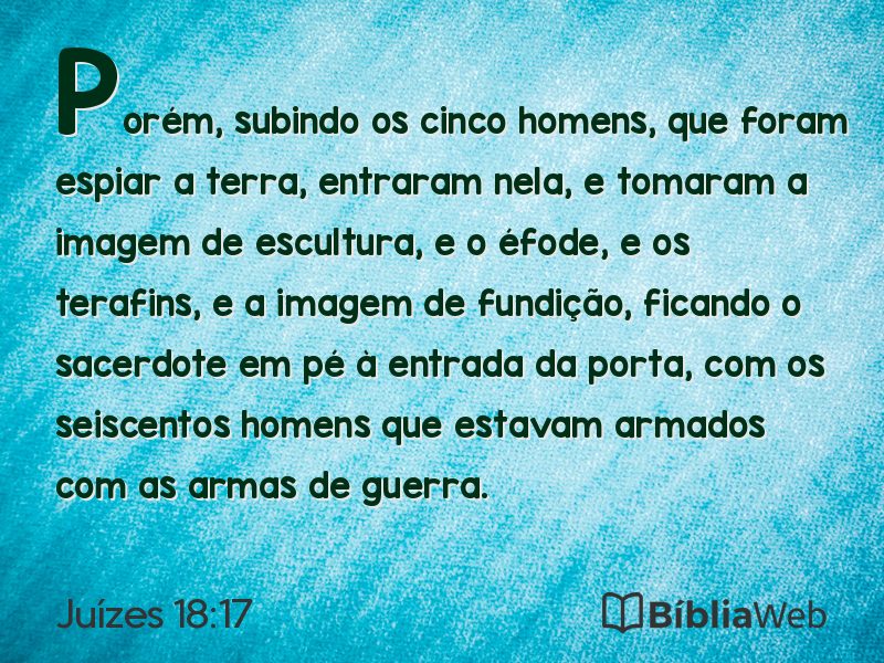 Juízes 18:17 em imagem para compartilhar