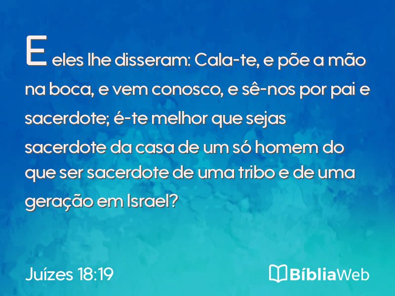 Juízes 18:19 em imagem para compartilhar