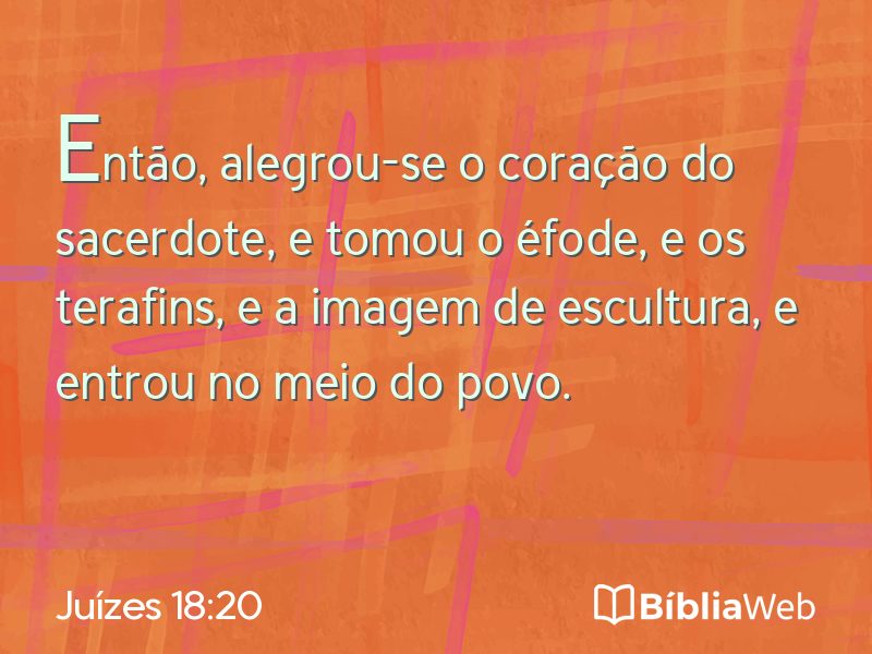 Juízes 18:20 em imagem para compartilhar
