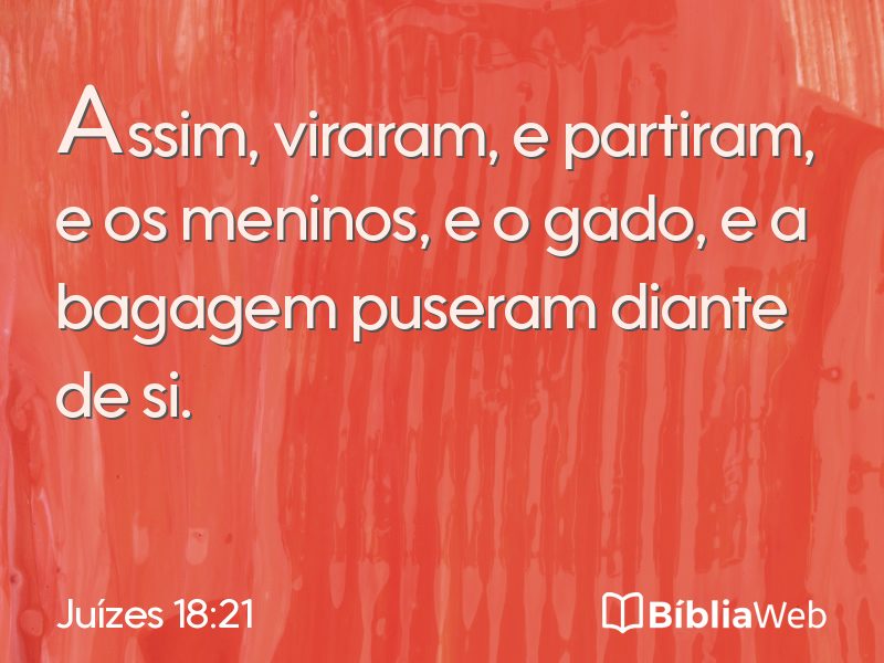 Juízes 18:21 em imagem para compartilhar