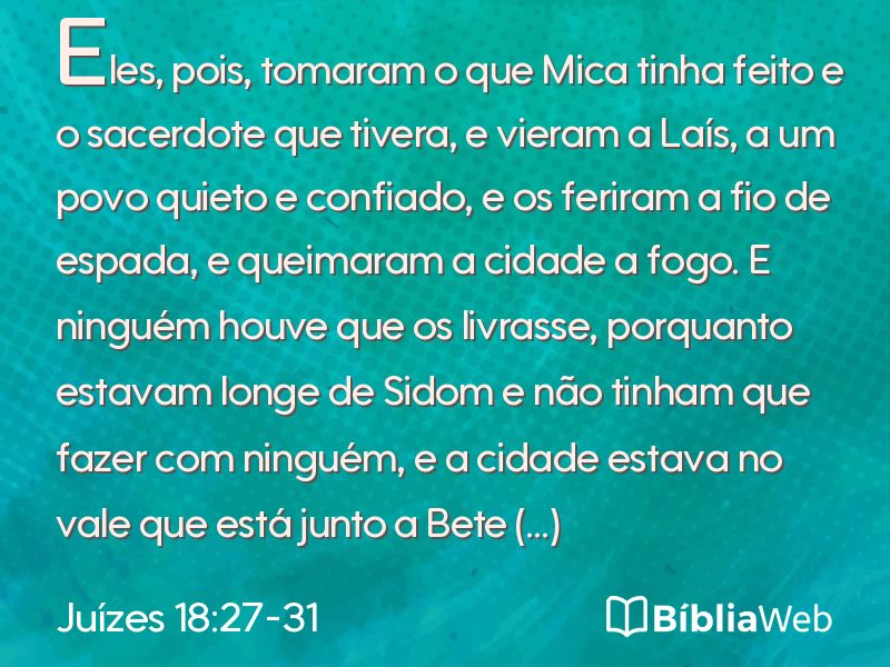 Juízes 18:27-31 em imagem para compartilhar