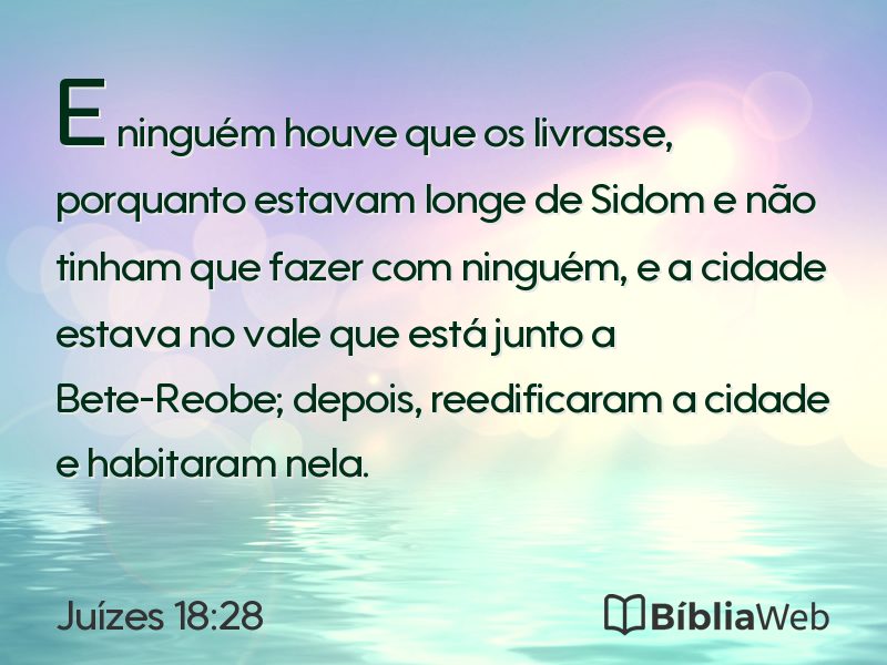Juízes 18:28 em imagem para compartilhar