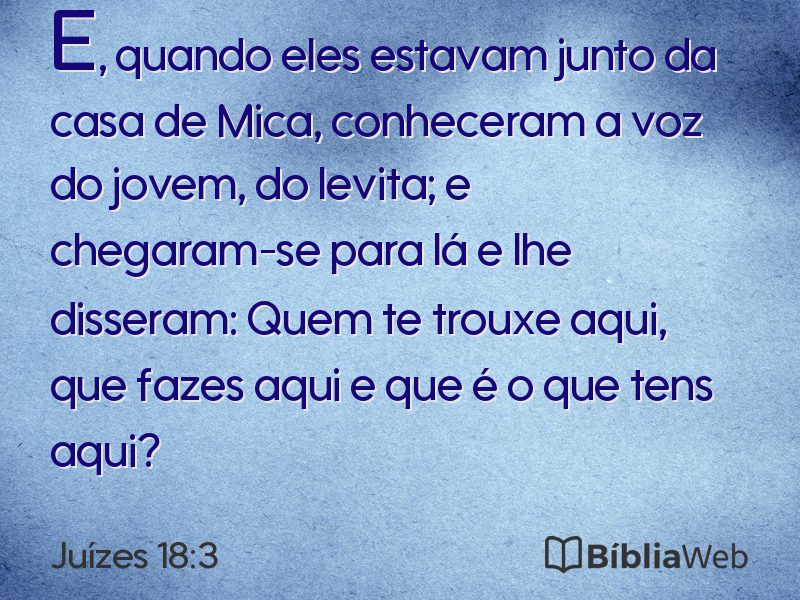 Juízes 18:3 em imagem para compartilhar