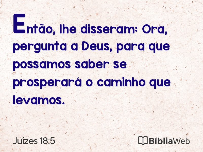 Juízes 18:5 em imagem para compartilhar