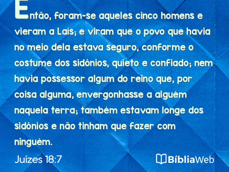 Juízes 18:7 em imagem para compartilhar