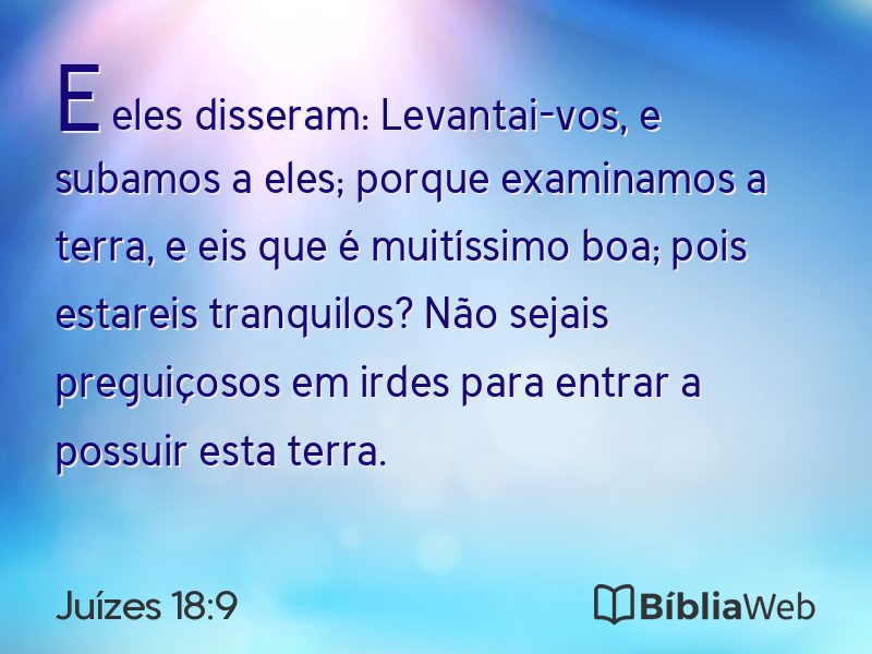 Juízes 18:9 em imagem para compartilhar