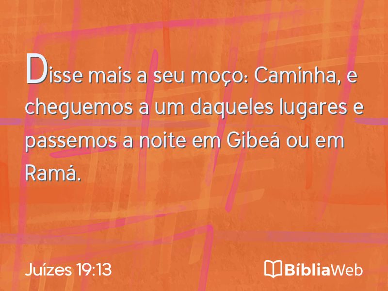 Juízes 19:13 em imagem para compartilhar