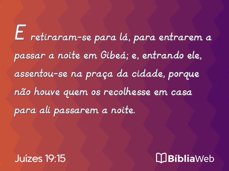 Juízes 19:15 em imagem para compartilhar