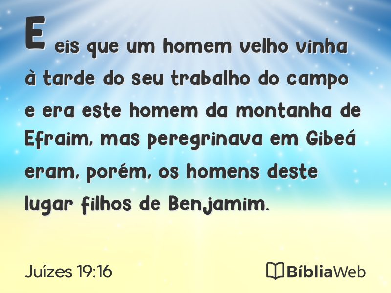 Juízes 19:16 em imagem para compartilhar
