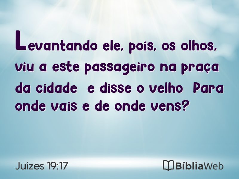 Juízes 19:17 em imagem para compartilhar