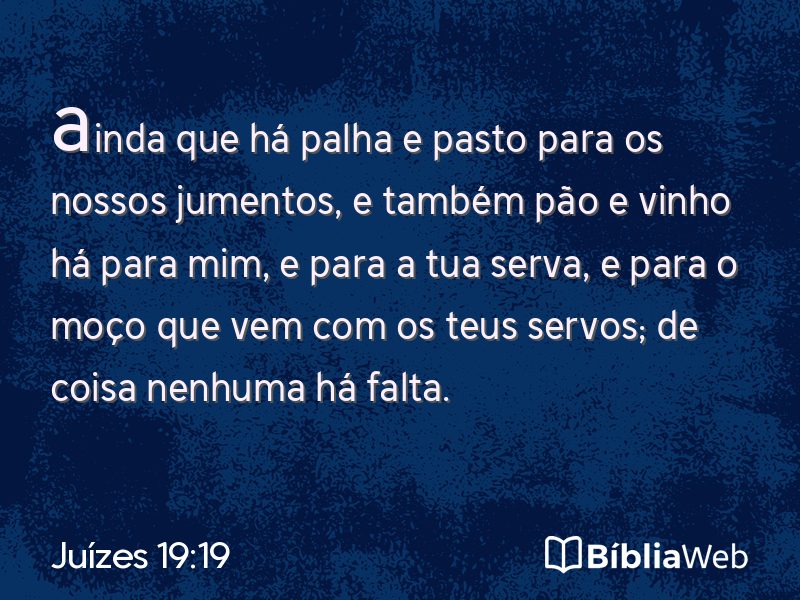 Juízes 19:19 em imagem para compartilhar